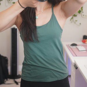 Patagonia Yoga Green Tank with Sports Bra
